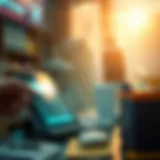 Conceptual depiction of digital financial transactions