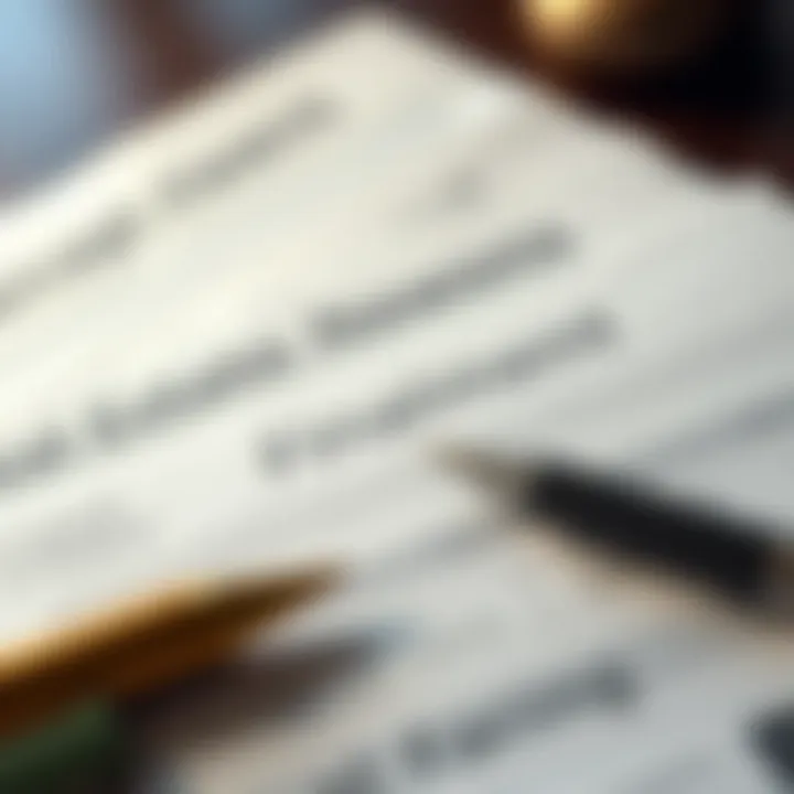 A detailed view of a real estate financing document