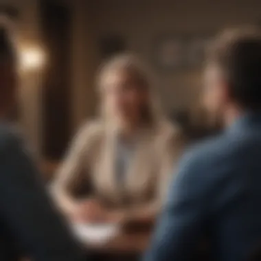 Consulting on Insurance Options A business owner discussing insurance options with an advisor in a professional setting.