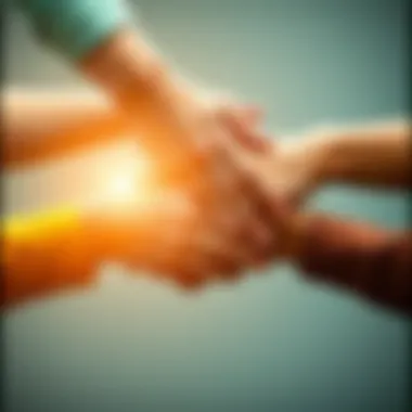 Building a Supportive Network A supportive network represented by interlocking hands