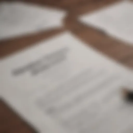 A close-up view of a mortgage agreement document presented on a desk.