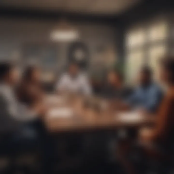 Diverse group of professionals in a meeting room, symbolizing inclusivity and team spirit