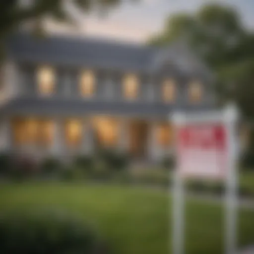 A serene suburban home with a sold sign in the yard, symbolizing the decision to sell.