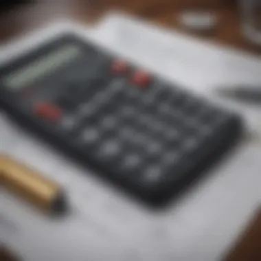 A close-up of a calculator and loan contract