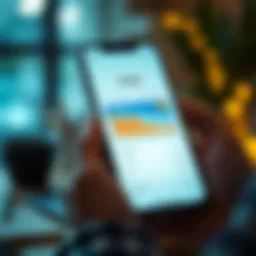 Illustration of a budgeting app on a smartphone