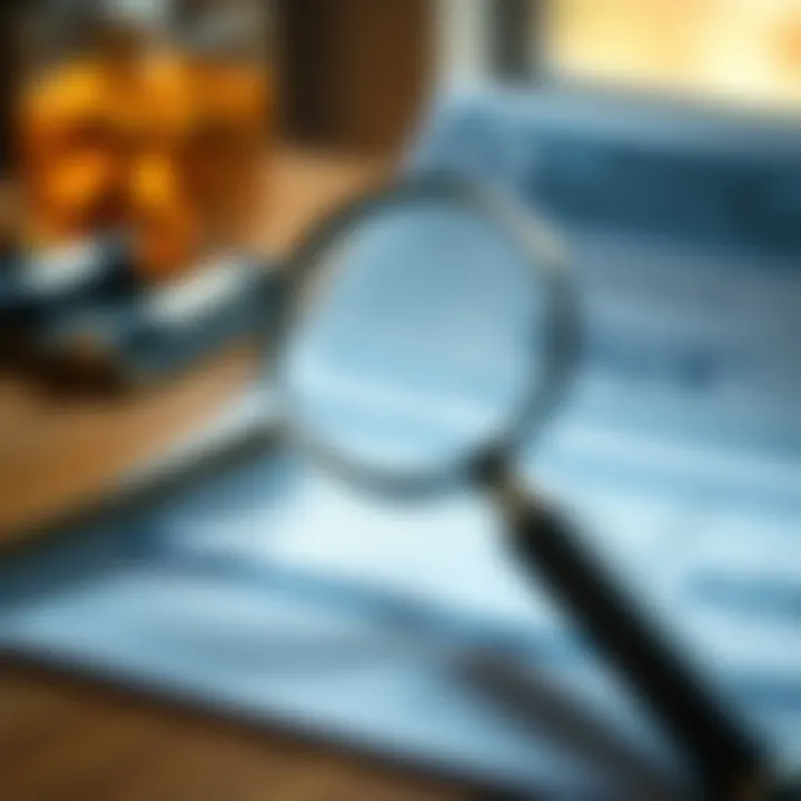 Analyzing Your Credit Report An illustration of a magnifying glass over a credit report