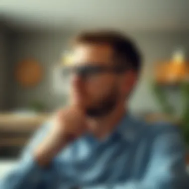 Making Informed Financial Choices A thoughtful individual considering financial decisions