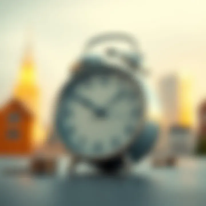 Timing in Real Estate Transactions A clock representing timing in real estate transactions