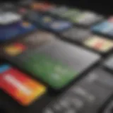 An array of credit cards showcasing various designs and benefits