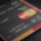 Close-up of a credit card with essential financial documents