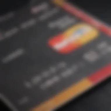 Close-up of a credit card with essential financial documents