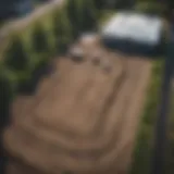 Aerial view of a cleared lot ready for a manufactured home