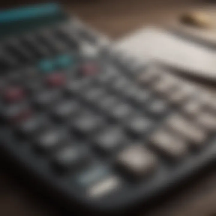 A calculator displaying financial calculations related to DTI.