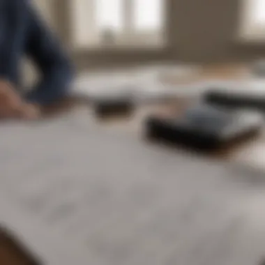 Financial Analysis for Early Payoff Person analyzing financial documents