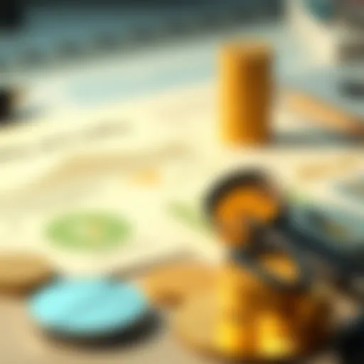 Financial Analysis Tools for Loan Payoff Illustration showing financial analysis tools