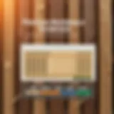 Detailed diagram showcasing different types of fencing materials