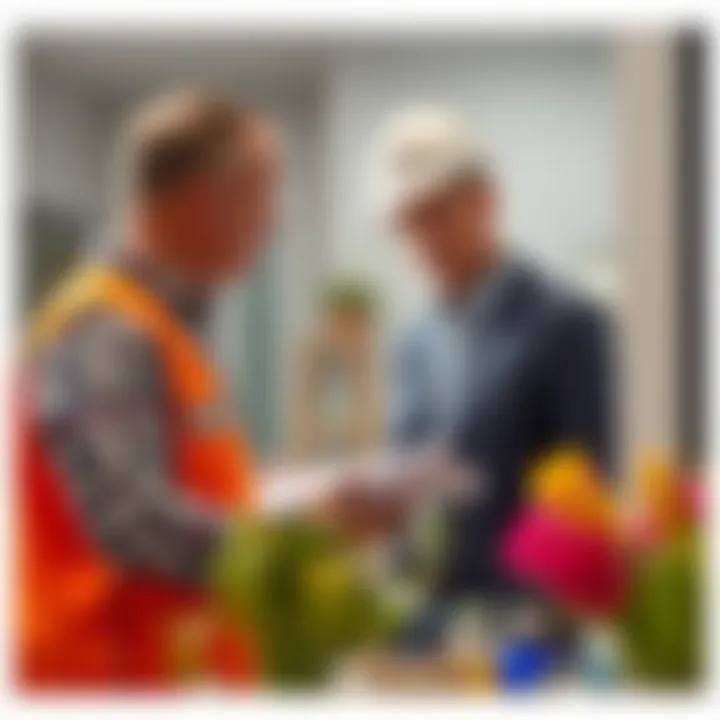 Consultation on Inspection Findings Inspector discussing findings with a homeowner