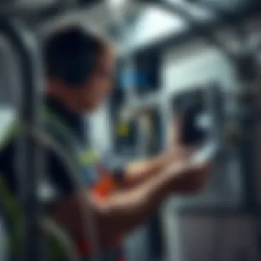 Electrical System Evaluation Inspector reviewing electrical systems