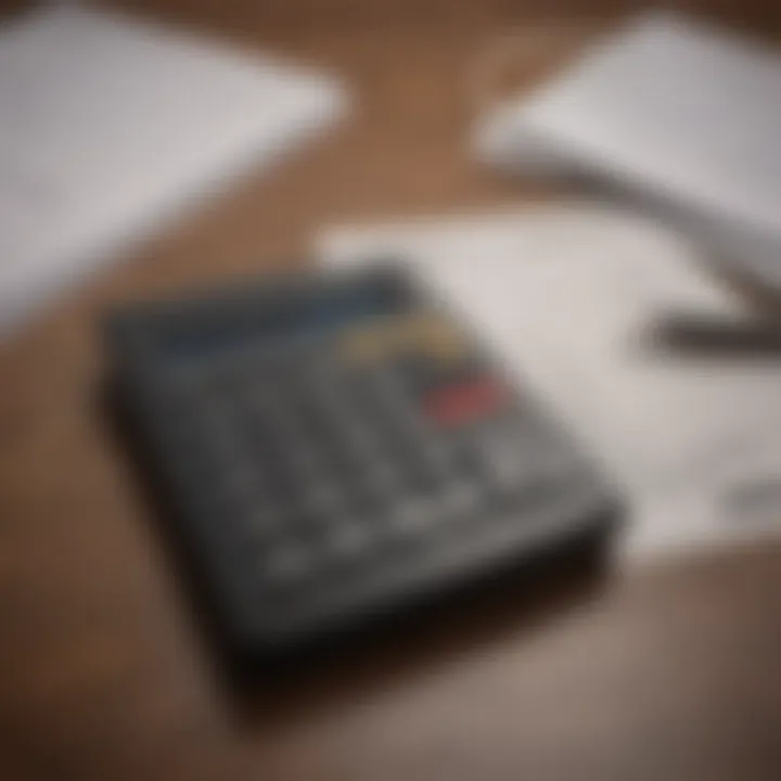 A calculator and budget sheet representing personal finance management.