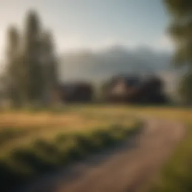 A scenic view of Montana's countryside with a home in the foreground