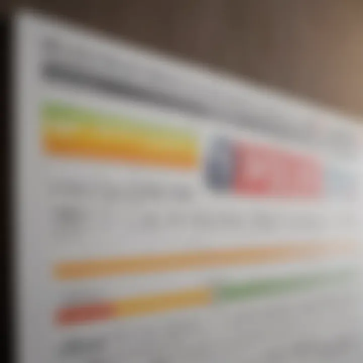 A graphic showing the relationship between credit scores and mortgage amounts.