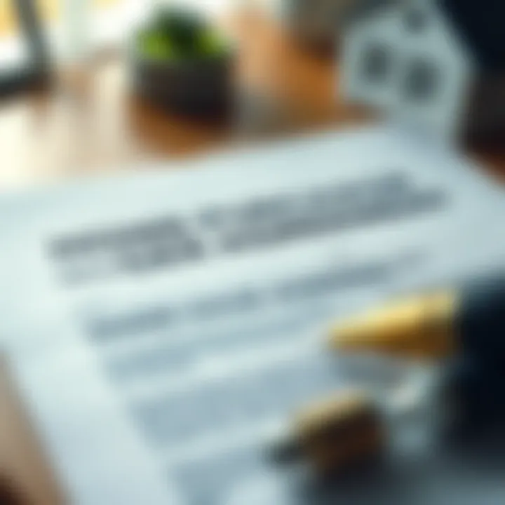 Home Purchase Agreement Document Illustration of a home purchase agreement document