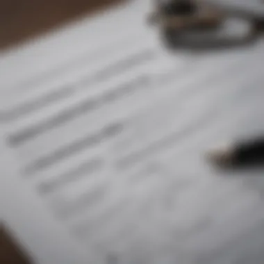 A close-up of a government loan application form with a pen placed beside it.