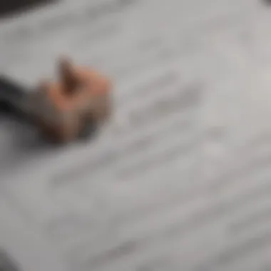 A close-up of mortgage documents and a pen