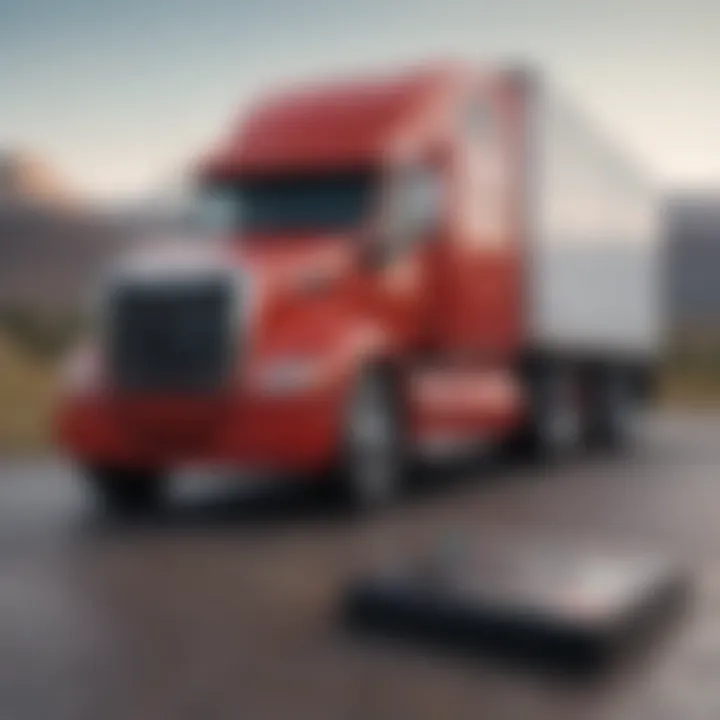 Calculator interface displaying truck financing options