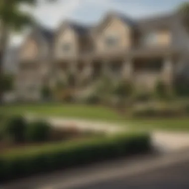 A cozy suburban neighborhood showcasing a variety of homes, representing the diverse options available under the USDA Program.