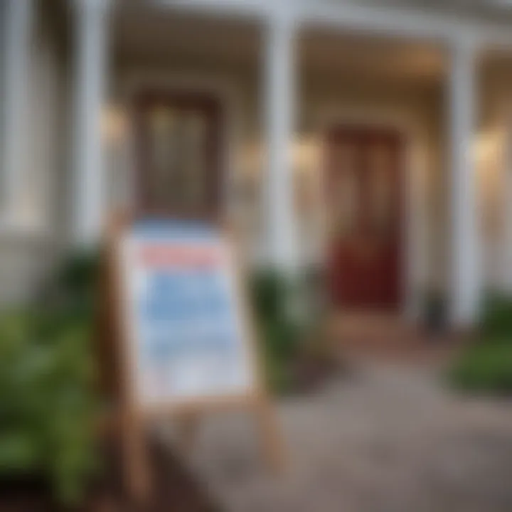 An open house sign in front of an inviting property in New York